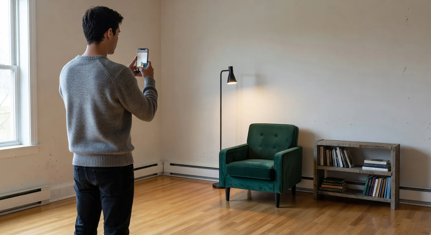 Using a smartphone app to generate an instant room design from a photo.